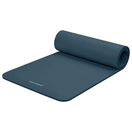 セール価格 ヨガマット フィットネス Retrospec Solana Yoga Mat 1 2 Thick W Nylon Strap For Men Women Non Slip Excercise Pilates Stretching Floor Fitness Workouts Ocean Blueヨガマット Fucoa Cl