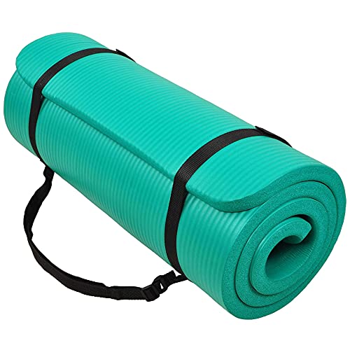 BalanceFrom GoYoga All-Purpose 1/2-Inch Extra Thick High Density Anti-Tear Exercise Yoga Mat with Carrying Strap 