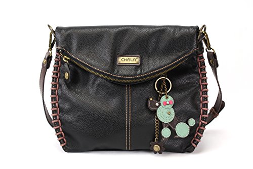 chala 御徒面子 継ぎ切れ 鞄 愛くるしい Chala Charming Crossbody Bag Shoulder Handbag With Flap Top and Zipper Black (Teal Poodle)chala 御徒面子 継ぎ切れ 鞄 愛くるしい