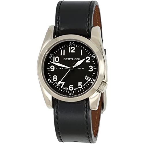 ウオッチ ベルトゥッチ メンズ 逆インポート 外国で模範例 BERTUCCI Mens A-11T Americana Onyx Black Dial Black Shell Cordovan Leather Band Quartz Watchウオッチ ベルトゥッチ メンズ 逆インポート 外国で模範例