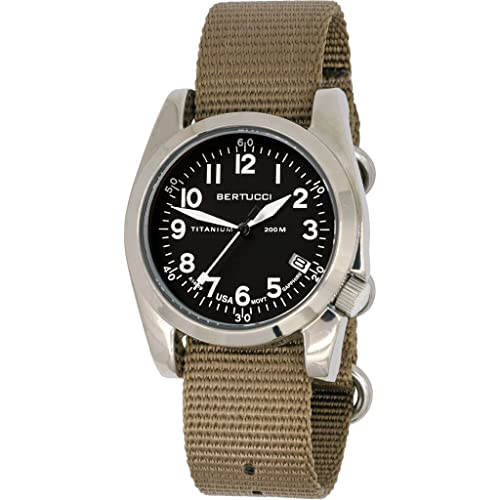 腕時計 ベルトゥッチ メンズ 逆輸入 海外モデル BERTUCCI Mens A-11T Americana Onyx Black Dial Dk. Khaki HP Nylon Band Quartz Watch腕時計 ベルトゥッチ メンズ 逆輸入 海外モデル|angelica