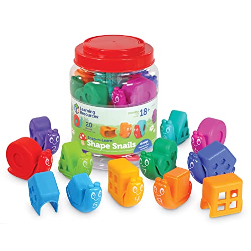 国内外の人気！ 82%OFF 知育玩具 パズル ブロック ラーニングリソース Learning Resources Snap-n-Learn Shape Snails Toddler Activities Educational Toys Set Color Teaching 20 Pieces Age 18 Months parus23.ru parus23.ru