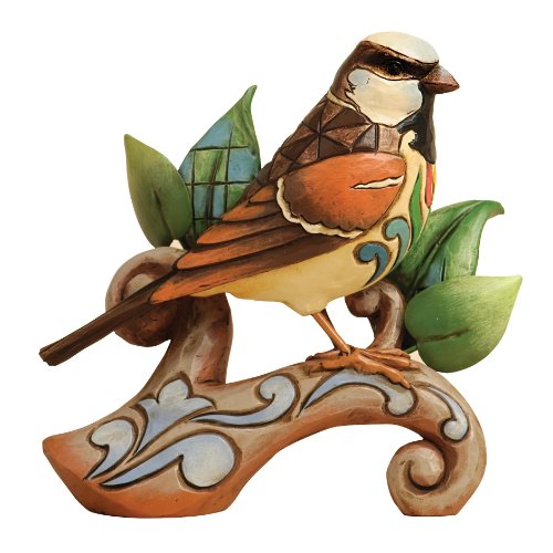 エネスコ Enesco 飾りつけ 室内装飾 外国でひな形 亜米利加 Enesco Jim Shore Heartwood Creek Sparrow Figurine, 4.5-Inchエネスコ Enesco 飾りつけ 室内装飾 外国でひな形 亜米利加