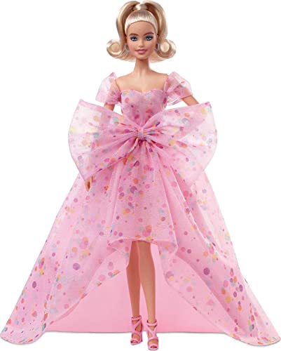 バービー バービーあやつり人形 Barbie Signature Birthday Wishes Doll (11.5インチ Blonde) Wearing Pink Tulle Gown \u0026 Shoes, with Customizable Packaging, Gift for 6+バービー バービーあやつり人形