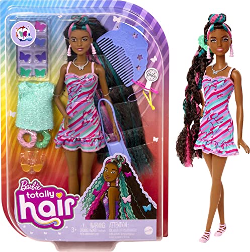 バービー バービー人形 Barbie Totally Hair Doll, Butterfly-Themed with 8.5-inch Fantasy Hair & 15 Styling Accessories (8 with Color-Change Feature)バービー バービー人形｜angelica 11,696円