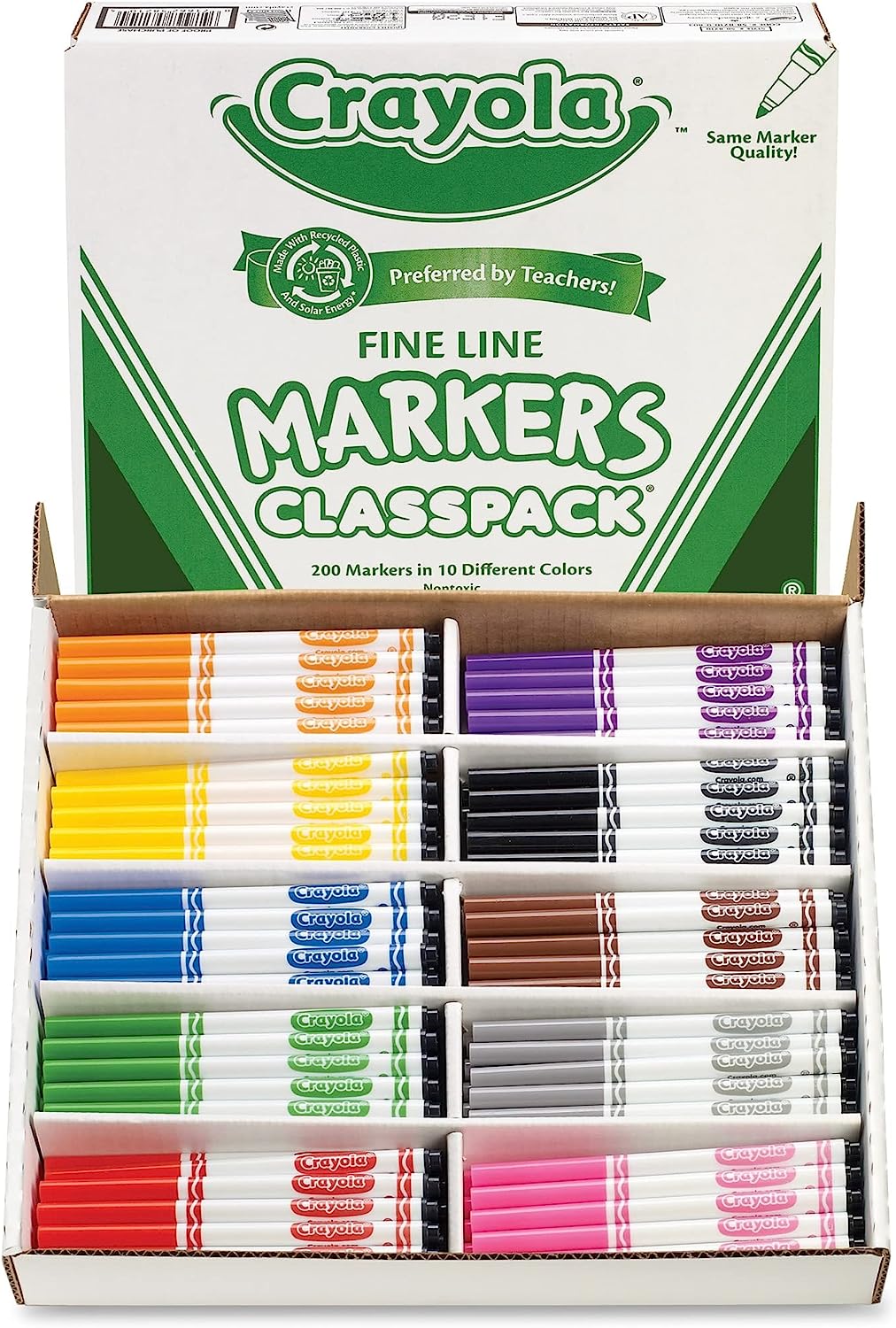 クレヨラ アメリカ 海外輸入 知育玩具 【送料無料】Crayola® Fine Line Markers, Assorted Classic Classpack®, Box of 200クレヨラ アメリカ 海外輸入 知育玩具