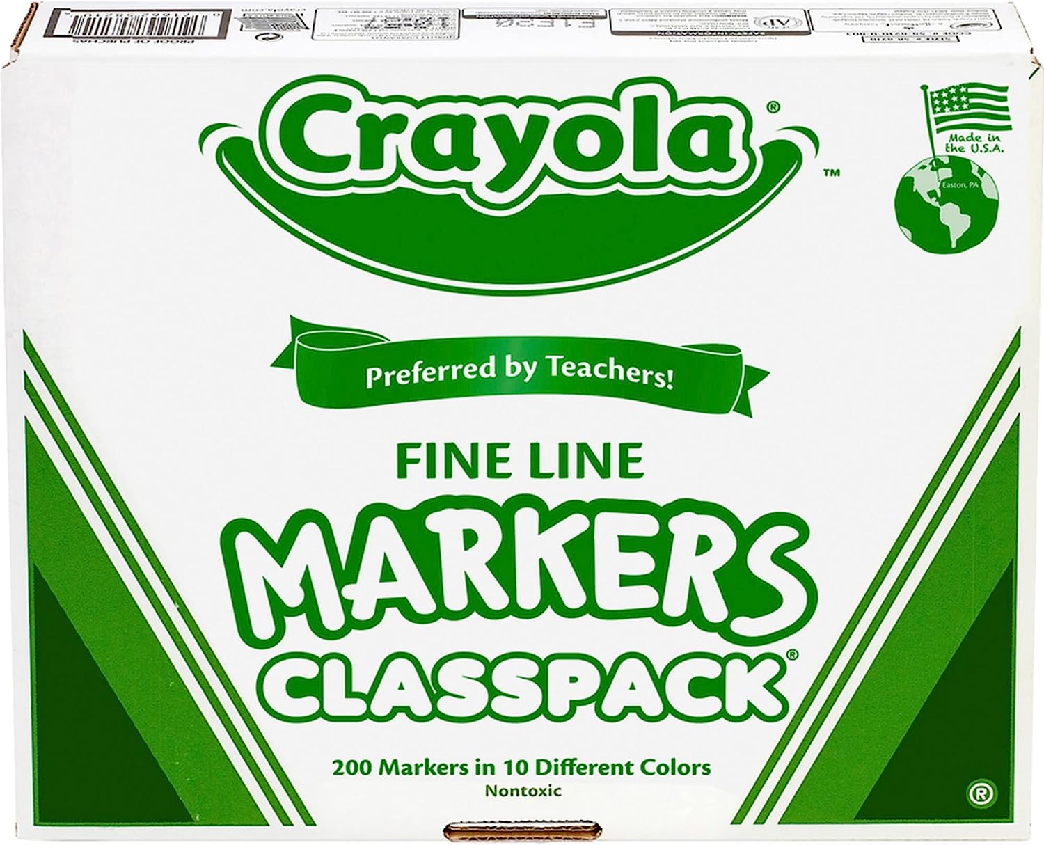 クレヨラ アメリカ 海外輸入 知育玩具 【送料無料】Crayola® Fine Line Markers, Assorted Classic Classpack®, Box of 200クレヨラ アメリカ 海外輸入 知育玩具