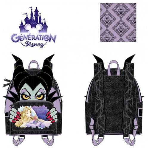 ラウンジフライ アメリカ 日本未発売 バッグ コラボ Loungefly Disney Villains Scene Maleficent Sleeping Beauty Womens Double Strap Shoulder Bag Purseラウンジフライ アメリカ 日本未発売 バッグ コラボ｜angelica