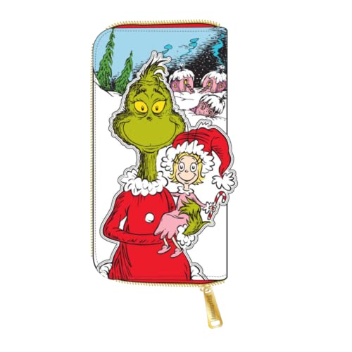 待ち合い室飛球 亜米利加 日本未発売 紙入れ ウォレット Loungefly Dr. Seuss The Grinch Loves The Holidays Zip Around Wallet, Multi, One Size待ち合い室飛球 亜米利加 日本未発売 紙入れ ウォレット