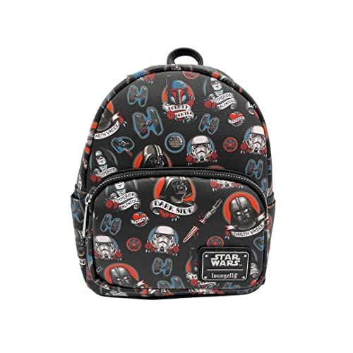 ラウンジフライ アメリカ 日本未発売 バッグ コラボ Loungefly Disney Star Wars Darkside Tattoo All Over Print Mini Bagラウンジフライ アメリカ 日本未発売 バッグ コラボ