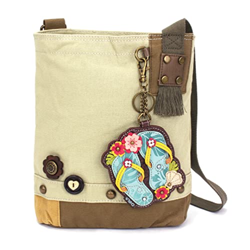 chala バッグ パッチ カバン かわいい Chala Women Handbag Patch Crossbody - Flip Flop - Sandchala バッグ パッチ カバン かわいい