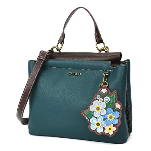 chala 御徒面子 継ぎ切れ 袋 愛くるしい CHALA Charming Satchel with Adjustable Strap - Forget Me Not - Turquoisechala 御徒面子 継ぎ切れ 袋 愛くるしい