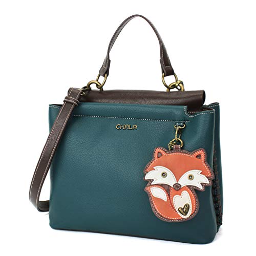 chala 御徒面子 継ぎ切れ 袋 愛くるしい CHALA Charming Satchel with Adjustable Strap - Fox - Turquoisechala 御徒面子 継ぎ切れ 袋 愛くるしい