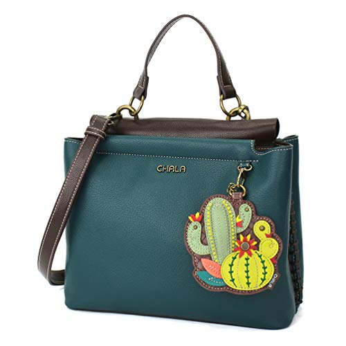 chala 御徒面子 継ぎ切れ 袋 愛くるしい CHALA Charming Satchel with Adjustable Strap - Cactus - Turquoisechala 御徒面子 継ぎ切れ 袋 愛くるしい