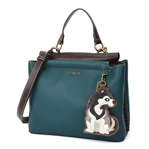 chala 御徒面子 継ぎ切れ 袋 愛くるしい CHALA Charming Satchel with Adjustable Strap - Husky - Turquoisechala 御徒面子 継ぎ切れ 袋 愛くるしい