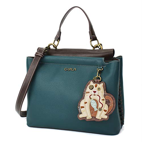 chala 御徒面子 継ぎ切れ 袋 愛くるしい CHALA Charming Satchel with Adjustable Strap - Cat Gen II - Turquoisechala 御徒面子 継ぎ切れ 袋 愛くるしい