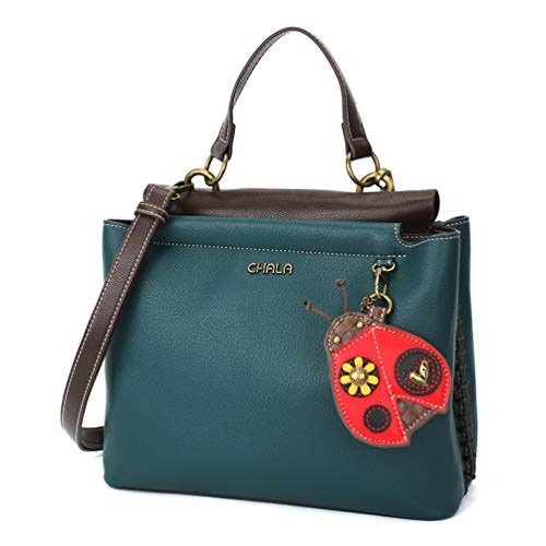 chala 御徒面子 継ぎ切れ 袋 愛くるしい CHALA Charming Satchel with Adjustable Strap - Ladybug - Turquoisechala 御徒面子 継ぎ切れ 袋 愛くるしい