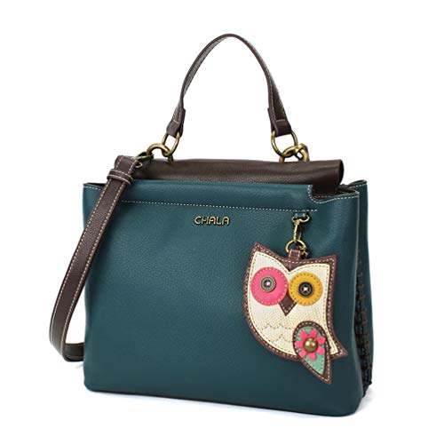 chala 御徒面子 継ぎ切れ 袋 愛くるしい CHALA Charming Satchel with Adjustable Strap - Owl Gen II - Turquoisechala 御徒面子 継ぎ切れ 袋 愛くるしい