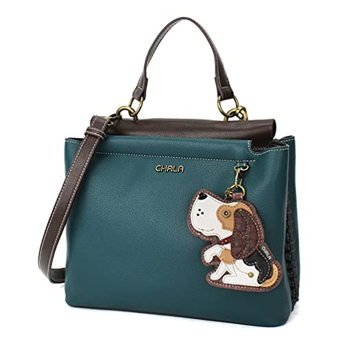 chala 御徒面子 継ぎ切れ 袋 愛くるしい CHALA Charming Satchel with Adjustable Strap - Dog Gen II - Turquoisechala 御徒面子 継ぎ切れ 袋 愛くるしい