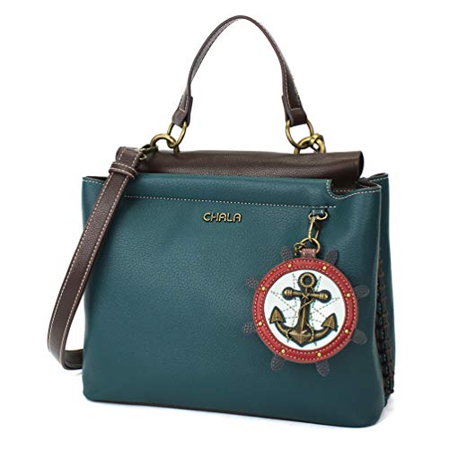 chala 御徒面子 継ぎ切れ 袋 愛くるしい CHALA Charming Satchel with Adjustable Strap - Anchor - Turquoisechala 御徒面子 継ぎ切れ 袋 愛くるしい