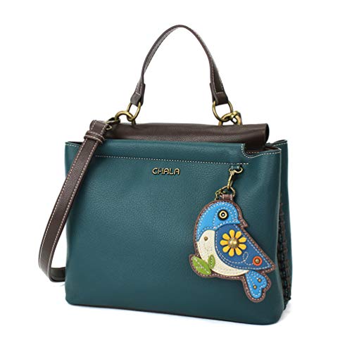 chala 御徒面子 継ぎ切れ 袋 愛くるしい CHALA Charming Satchel with Adjustable Strap - Blue Bird - Turquoisechala 御徒面子 継ぎ切れ 袋 愛くるしい