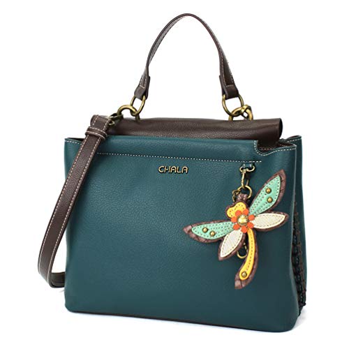 chala 御徒面子 継ぎ切れ 袋 愛くるしい CHALA Charming Satchel with Adjustable Strap - Dragonfly - Turquoisechala 御徒面子 継ぎ切れ 袋 愛くるしい