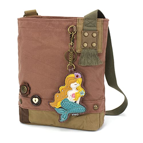 chala バッグ パッチ カバン かわいい Chala Women Handbag Patch Crossbody - Mermaid A - Mauvechala バッグ パッチ カバン かわいい