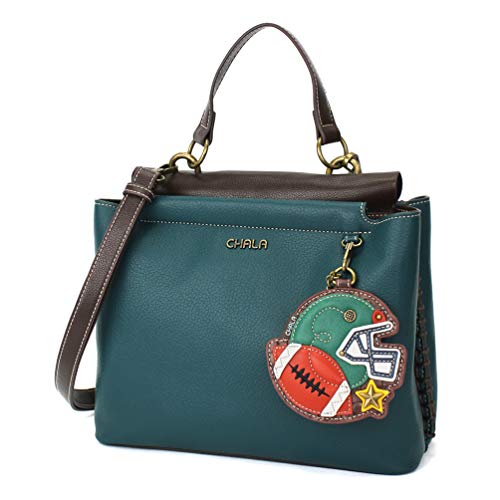 chala 御徒面子 継ぎ切れ 袋 愛くるしい CHALA Charming Satchel with Adjustable Strap - Football - Turquoisechala 御徒面子 継ぎ切れ 袋 愛くるしい