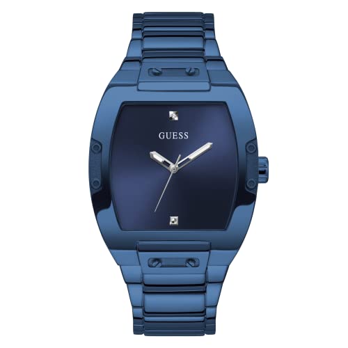 腕時計 ゲス GUESS メンズ Guess Men's Trend Casual Tonneau Diamond 43mm Watch ? Blue Dial Stainless Steel Case & Bracelet腕時計 ゲス GUESS メンズ|angelica
