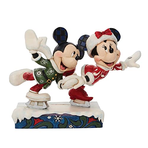 エネスコ Enesco 飾りつけ 室内装飾 外国でひな形 亜米利加 Enesco Jim Shore Disney Traditions Minnie and Mickey Mouse Ice Skating Figurine, 5 Inch, Multicolorエネスコ Enesco 飾りつけ 室内装飾 外国でひな形 亜米利加