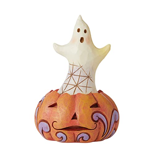 エネスコ Enesco 飾りつけ 室内装飾 外国で模範例 亜米利加 Enesco Jim Shore Heartwood Creek Ghost インチ Pumpkin Miniature Figurine, 3.94 Inch, Multicolorエネスコ Enesco 飾りつけ 室内装飾 外国で模範例 亜米利加