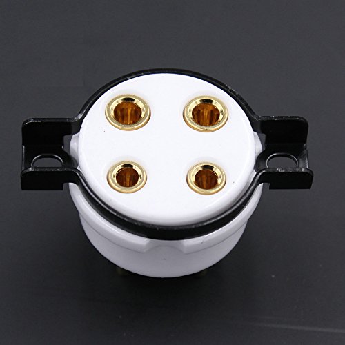 無意味さ管 ギター・軍事基地 アンプリファイアー 外国で インポート Ceramic 4 Pin 300B 2A3 101 Vacuum Tube Valve Gold Plated Pin Socket 274A 300A 80無意味さ管 ギター・軍事基地 アンプリファイアー 外国で インポート