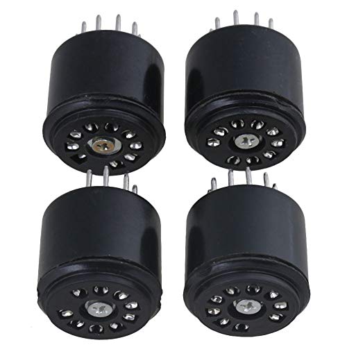 無意味さ管 ギター・軍事基地 アンプリファイアー 外国で インポート Bstinay 4pcs Black Bakelite Vacuum Tube Socket Saver Base 9 Pin Tube Testers Fits 12AX7無意味さ管 ギター・軍事基地 アンプリファイアー 外国で インポート