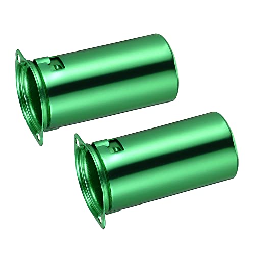 無意味さ管 ギター・軍事基地 アンプリファイアー 外国で インポート MECCANIXITY 9pin Ceramic Vacuum Tube Socket Valve 53粍 Aluminum Shield for 12AX7 12金7 ECC83 ECC82 Tube,Green Pack of 2無意味さ管 ギター・軍事基地 アンプリファイアー 外国で インポート