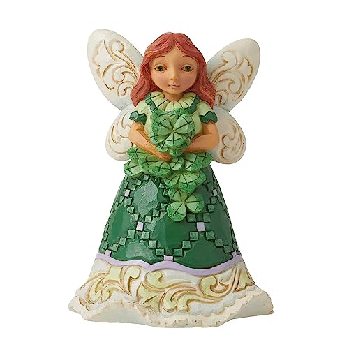 エネスコ Enesco 飾りつけ 室内装飾 外国で模範例 亜米利加 Enesco Jim Shore Heartwood Creek Irish Fairy Holding Shamrocks Figurine, 4.17 Inch, Multicolor, Green,Purpleエネスコ Enesco 飾りつけ 室内装飾 外国で模範例 亜米利加