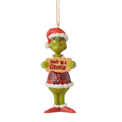 エネスコ Enesco 飾りつけ 室内装飾 外国で模範例 亜米利加 Enesco Jim Shore Dr. Seuss Don\u0027t Be a Grinch Hanging Ornament, 5 Inch, Multicolorエネスコ Enesco 飾りつけ 室内装飾 外国で模範例 亜米利加