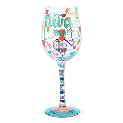 エネスコ Enesco 置物 インテリア 海外モデル アメリカ Enesco Designs by Lolita Nurse This Hand-Painted Artisan Wine Glass, 1 Count (Pack of 1), Multicolor, 440 millilitersエネスコ Enesco 置物 インテリア 海外モデル アメリカ