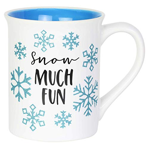 エネスコ Enesco 飾りつけ 室内装飾 外国で模範例 亜米利加 Enesco 6004644 Our Name is Mud Glitter Snow Much Fun Snowflake Coffee Mug, 16 Ounce, Multicolorエネスコ Enesco 飾りつけ 室内装飾 外国で模範例 亜米利加