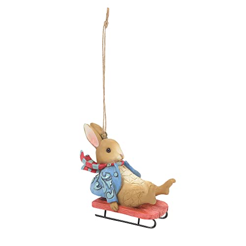 エネスコ Enesco 飾りつけ 室内装飾 外国で模範例 亜米利加 Enesco Beatrix Potter by Jim Shore Peter Rabbit on Red Sleigh Hanging Ornament, 2.56 Inch, Multicolorエネスコ Enesco 飾りつけ 室内装飾 外国で模範例 亜米利加