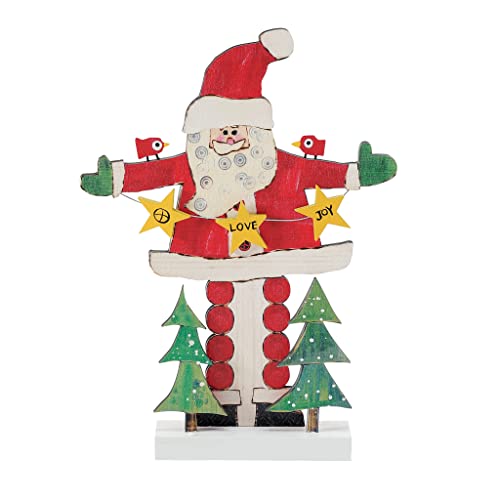 エネスコ Enesco 飾りつけ 室内装飾 外国で模範例 亜米利加 Enesco Izzy and Oliver Painted Peace by Stephanie Burgess Santa Love Joy Table Decor, 9.8 Inch, Multicolorエネスコ Enesco 飾りつけ 室内装飾 外国で模範例 亜米利加
