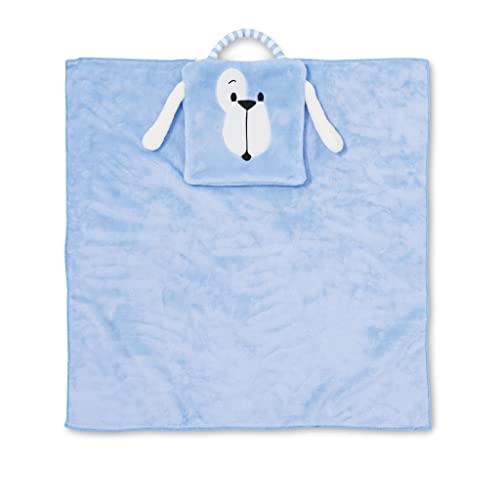 エネスコ Enesco 飾りつけ 室内装飾 外国で模範例 亜米利加 Enesco Izzy and Oliver New Baby Infant Puppy Character Super-Soft Folding Travel Blanket, Blue, 24 x 24 Inchエネスコ Enesco 飾りつけ 室内装飾 外国で模範例 亜米利加