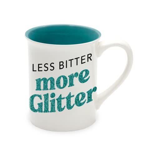 エネスコ Enesco 飾りつけ 室内装飾 外国で模範例 亜米利加 Enesco Our Name Is Mud Less Bitter More Glitter Mug, 4.53 inchesエネスコ Enesco 飾りつけ 室内装飾 外国で模範例 亜米利加