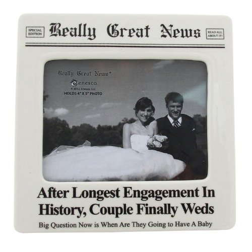 エネスコ Enesco 飾りつけ 室内装飾 外国で模範例 亜米利加 Enesco Really Great News by Lorrie Veasey Longest Engagement Photo Frameエネスコ Enesco 飾りつけ 室内装飾 外国で模範例 亜米利加