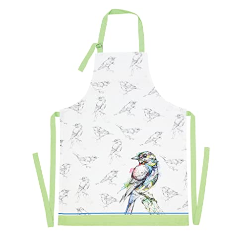 エネスコ Enesco 飾りつけ 室内装飾 外国で模範例 亜米利加 Enesco Izzy and Oliver Watercolors by Abby Diamond Birds Pattern Kitchen Cooking Apron, 24 x 34 Inch, Multicolorエネスコ Enesco 飾りつけ 室内装飾 外国で模範例 亜米利加