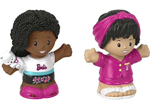 バービー バービーあやつり人形 Fisher-Price Little People Toddler Toys Barbie Sleepover Figure Set with 2 Characters for Preschool Pretend Play Kids Ages 18+ Monthsバービー バービーあやつり人形