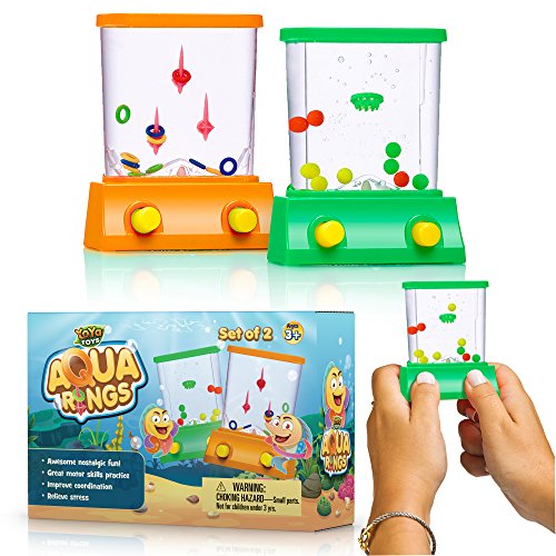 ゲーム盤競り合い 英語 亜米利加 外国で競り合い YoYa Toys Aqua Rings Handheld Water Game - Set of 2 - Water Ring Toss and Basketball Hoop Toy - Gift for Ages 3 4 5 6 7 8 9 - Nostalgic 80\u0027s 90\u0027s Retro Mini Games - Fun Car Rゲーム盤競り合い 英語 亜米利加 外国で競り合い