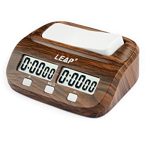 ゲーム盤力くらべ 英語 亜米利加 外国で力くらべ LEAP Chess Clock Digital Chess Timer Professional for Board Games Timer with Alarm Function (Official Store) Wood Appearanceゲーム盤力くらべ 英語 亜米利加 外国で力くらべ