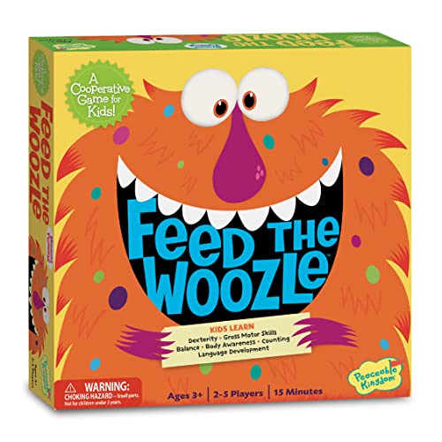 ボードゲーム 英語 アメリカ 海外ゲーム Peaceable Kingdom Feed the Woozle Cooperative Game for 2 to 5 Kids Ages 3+ - Learn Social Skills While Completing Physical Challengesボードゲーム 英語 アメリカ 海外ゲーム｜angelica