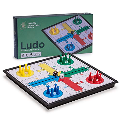 ゲーム盤競り合い 英語 亜米利加 外国で競り合い Magnetic Ludo Travel Game Set ? 9.8\" Folding Board for Classic Portable Strategy Play ? Yellow Mountain Importsゲーム盤競り合い 英語 亜米利加 外国で競り合い"