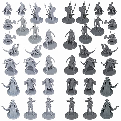 ゲーム盤力くらべ 英語 亜米利加 外国で力くらべ Path Gaming 40 Fantasy Tabletop Miniatures for Dungeons and Dragons . 28MM Scaled 10 Unique Designs, Bulk Unpaintedゲーム盤力くらべ 英語 亜米利加 外国で力くらべ